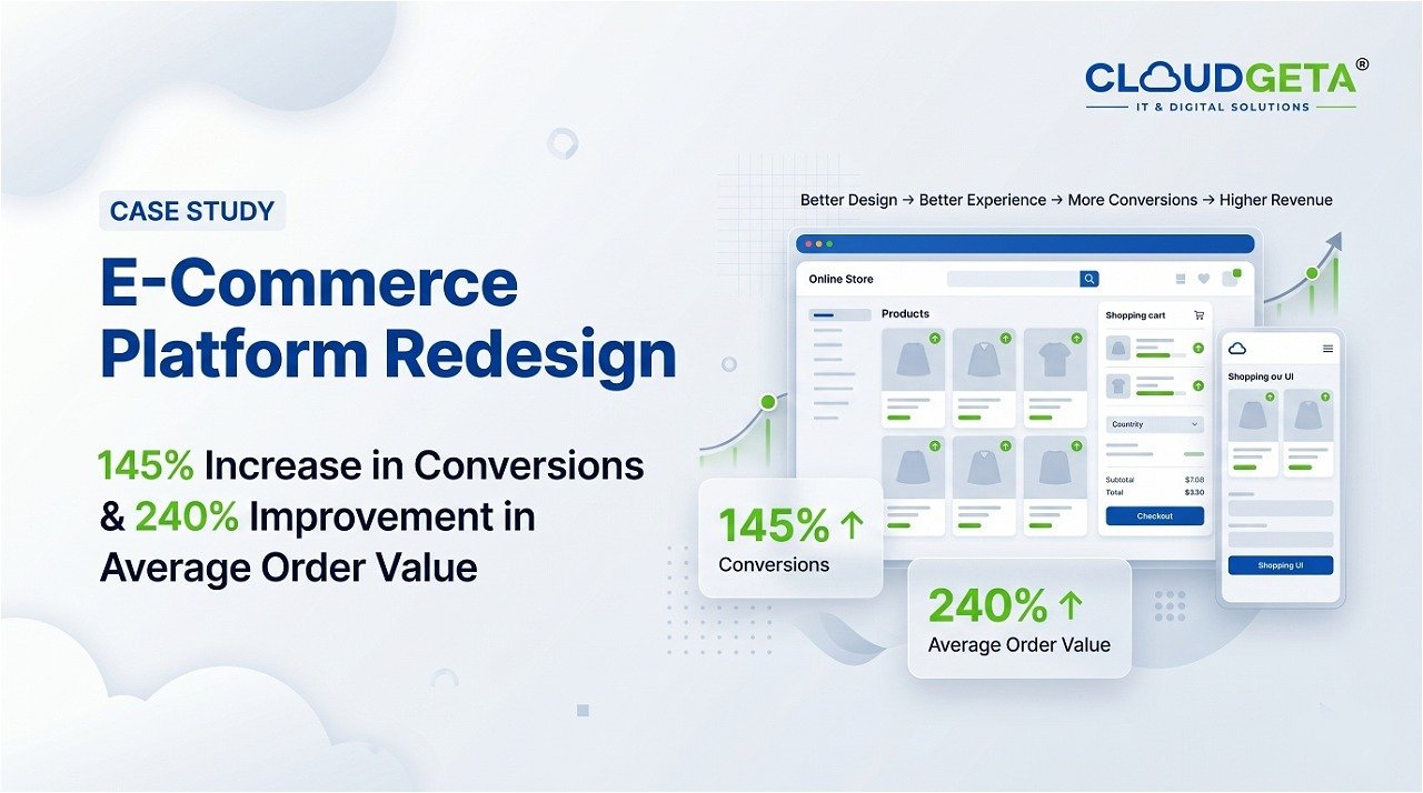 E-Commerce Platform Redesign — 145% Increase in Conversions and 240% Improvement in Average Order Value